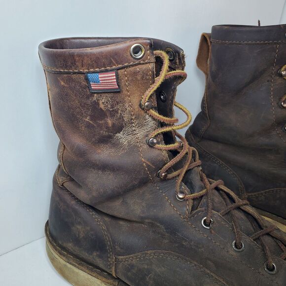 Danner Bull Run 8" Soft Toe Leather Boot Dark Brown Cristy Mens Size 11 Workwear - Picture 5 of 9